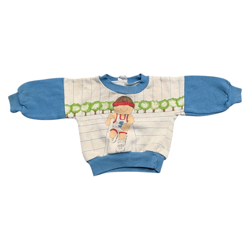 80s Youth AOP Front and Back Runner Sweatshirt